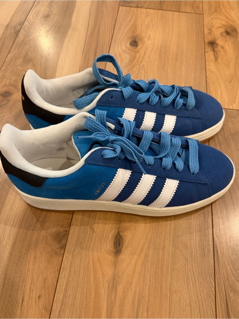 adidas Men’s Blue Campus Sneaker with White Stripes Originals ID2048 Size 12.5